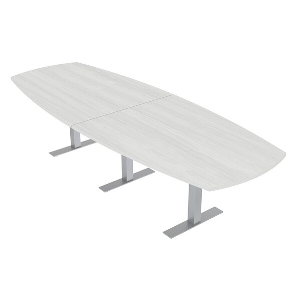 45 in W, 120 in L, 29 in H, Engineered Wood Top, White